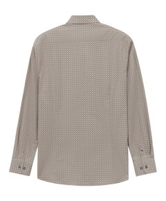 Heren overhemd lange mouw beige