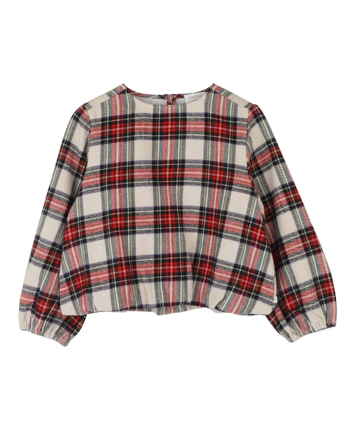Meisjes blouse lange mouw rood