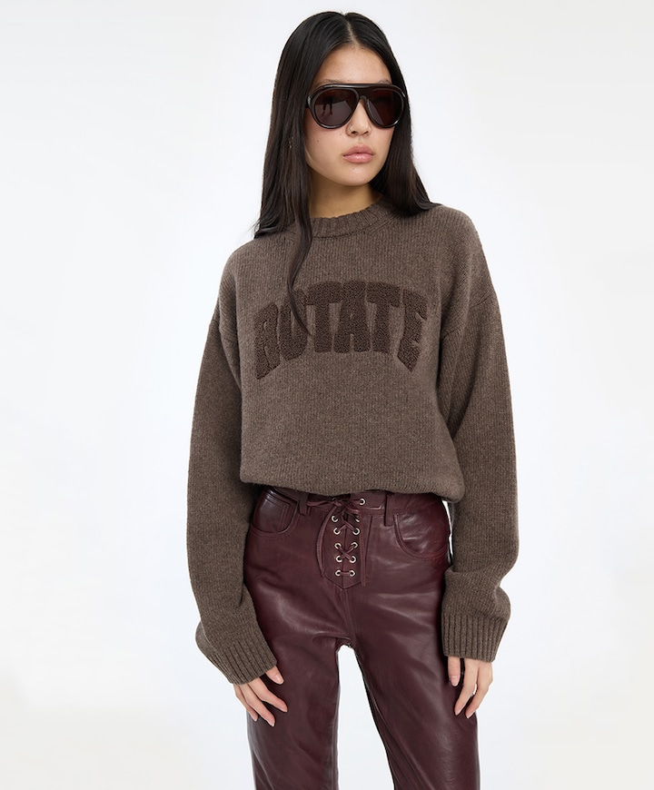 Dames sweater bruin
