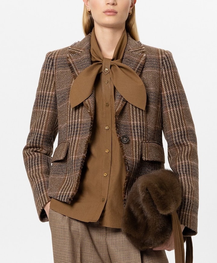Dames blazer bruin