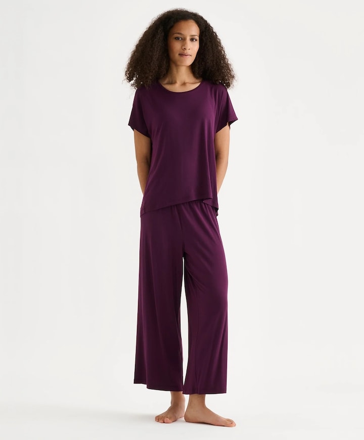 Dames pyjamabroek paars