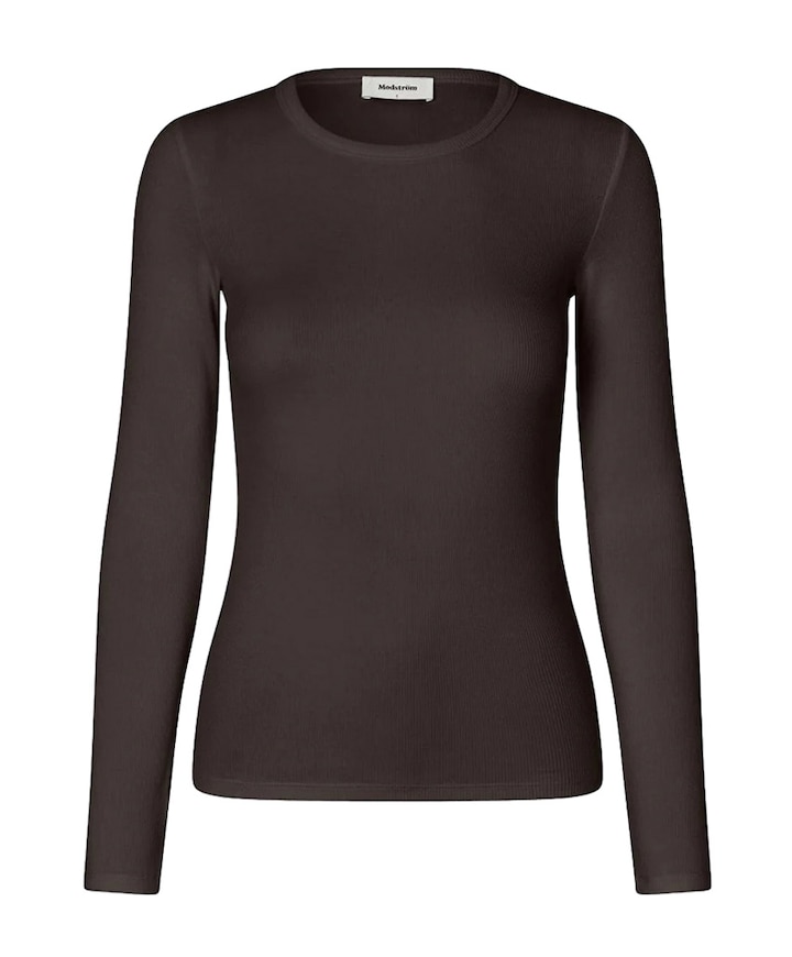 Dames longsleeve bruin