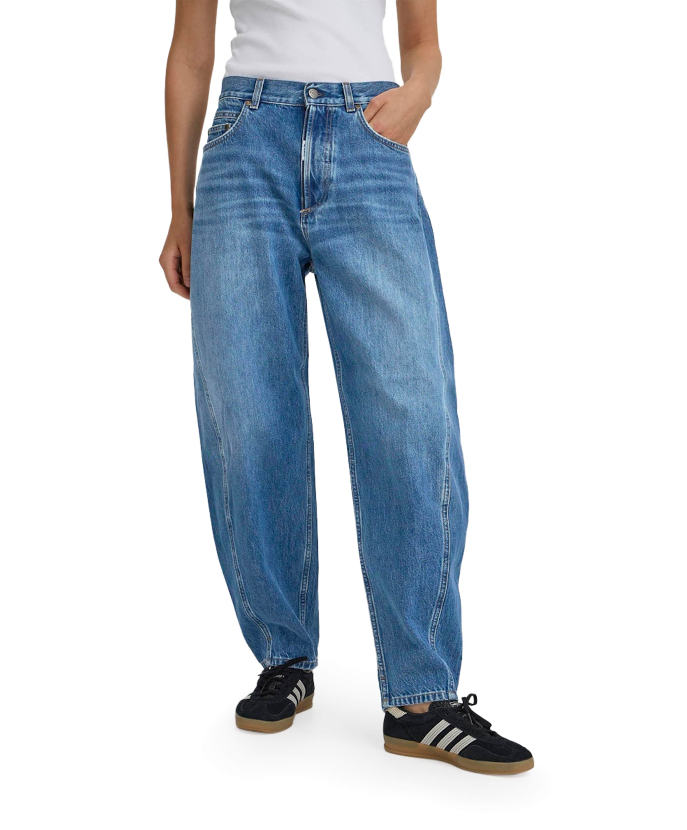 BACAVI CURVED dames jeans blauw