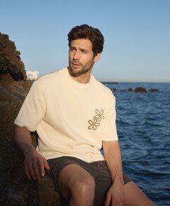 Heren T-shirt ecru