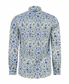 Heren overhemd lange mouw groen