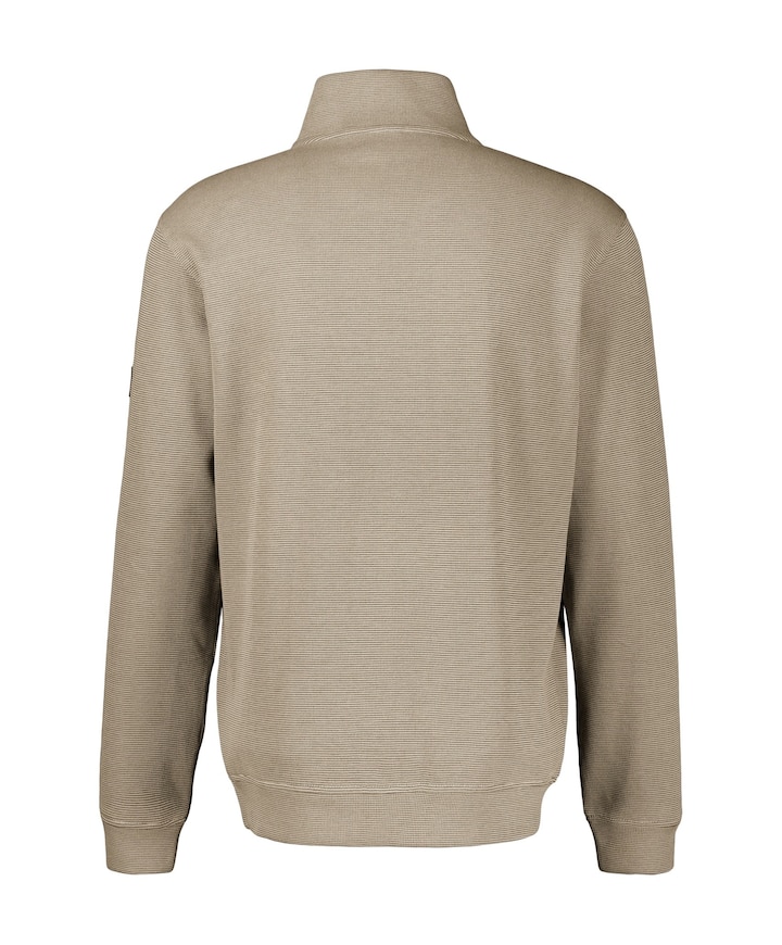 Heren trui met rits beige