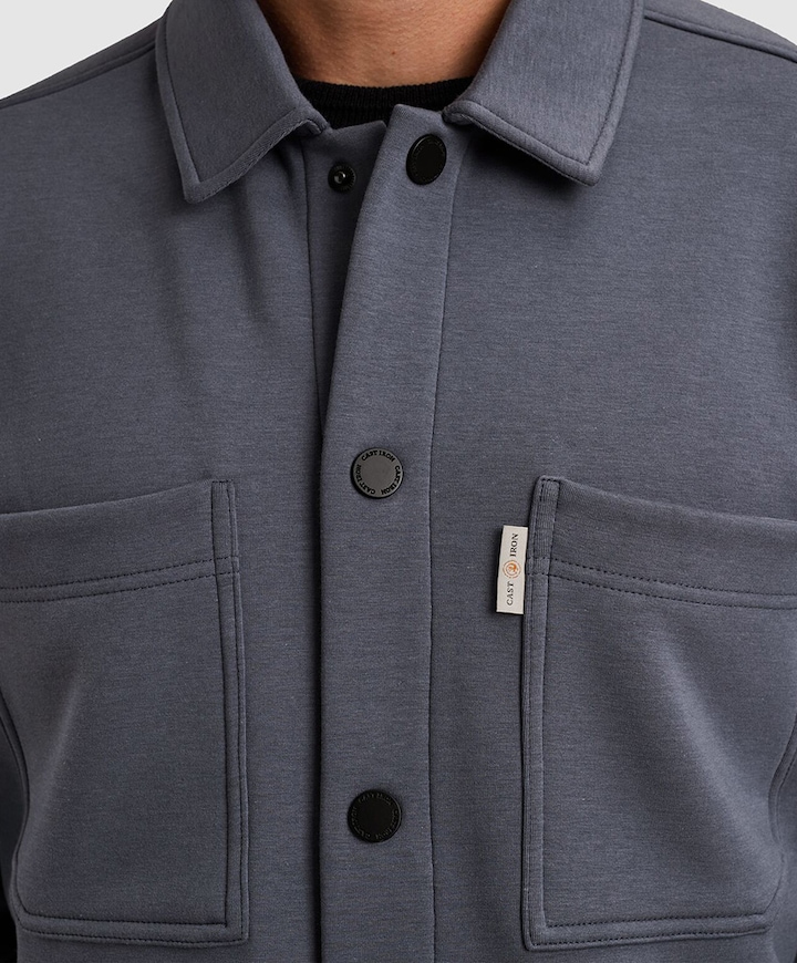 Heren overshirt grijs