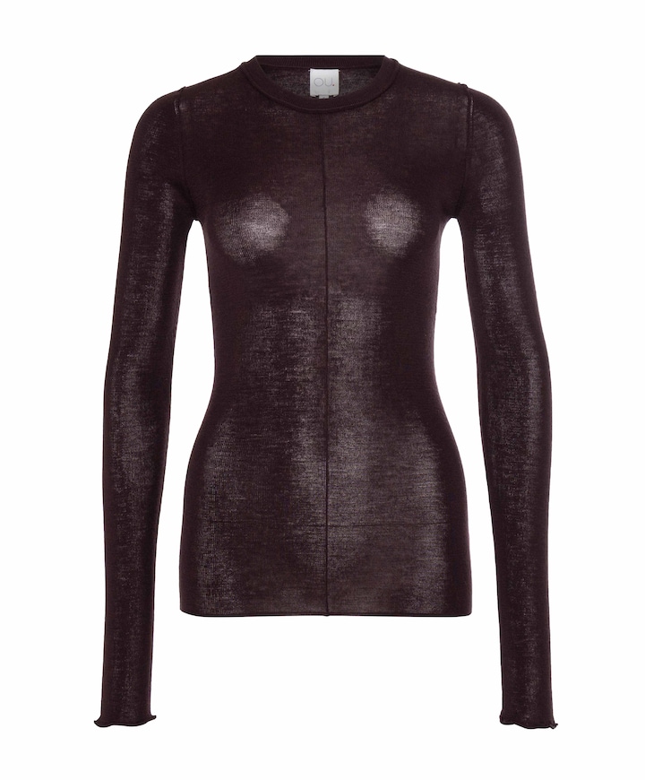 Dames longsleeve bruin