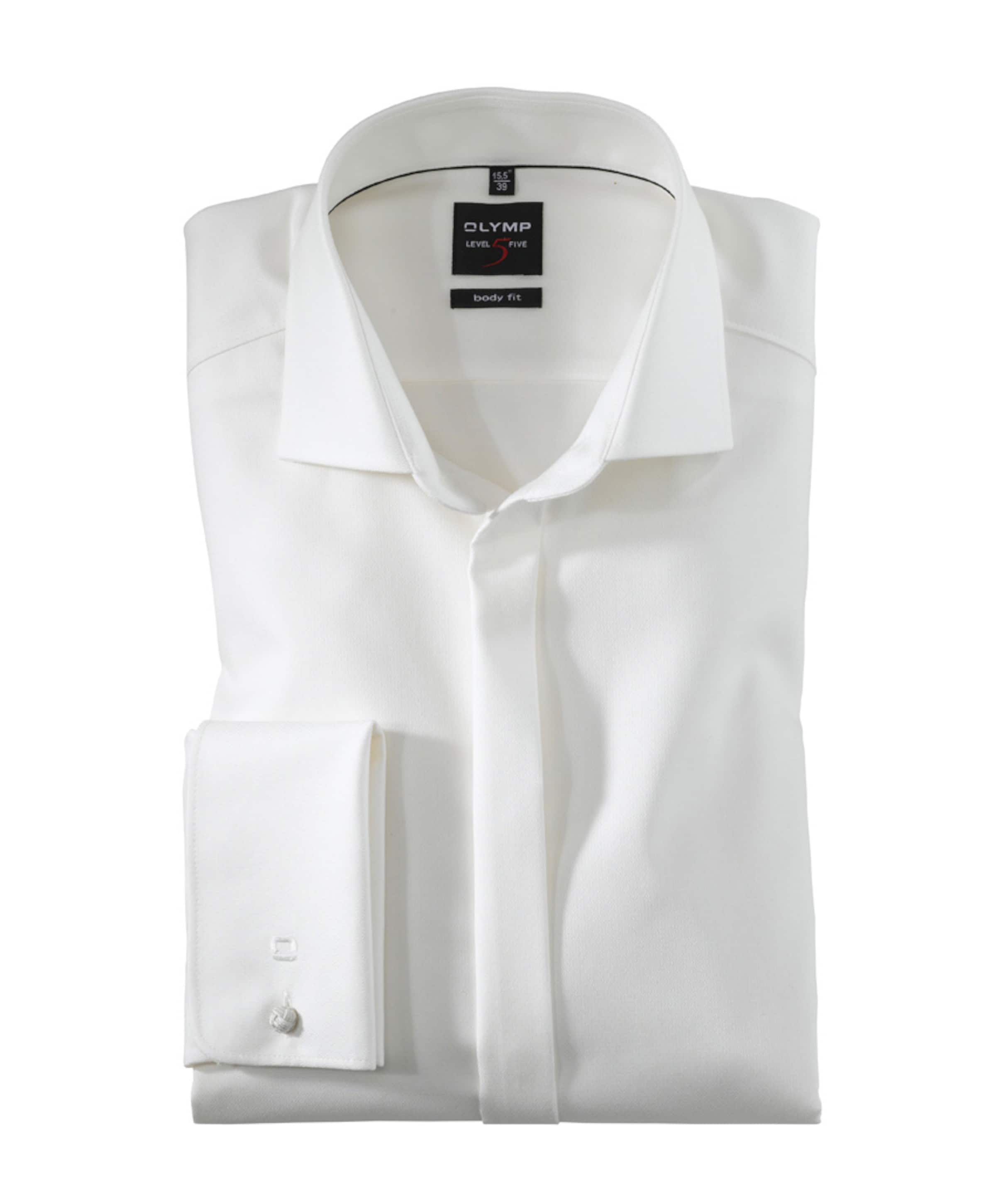 Heren overhemd lange mouw wit