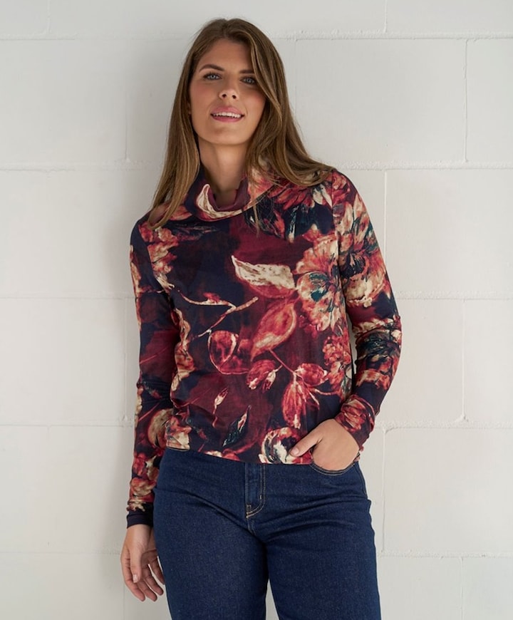 Dames longsleeve rood