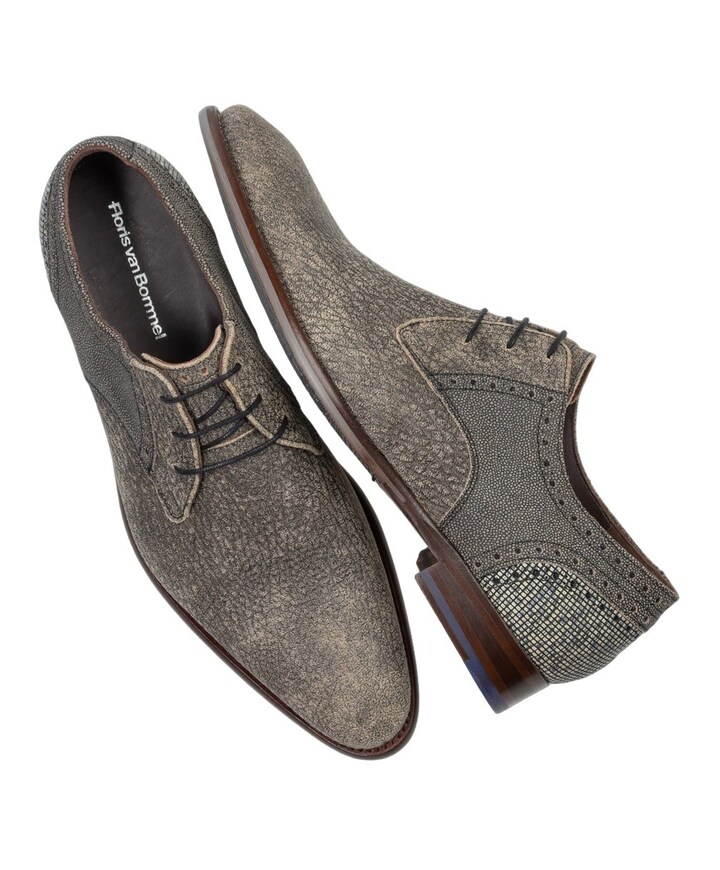 heren veterschoenen grijs