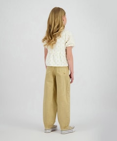 Meisjes blouse korte mouw goud