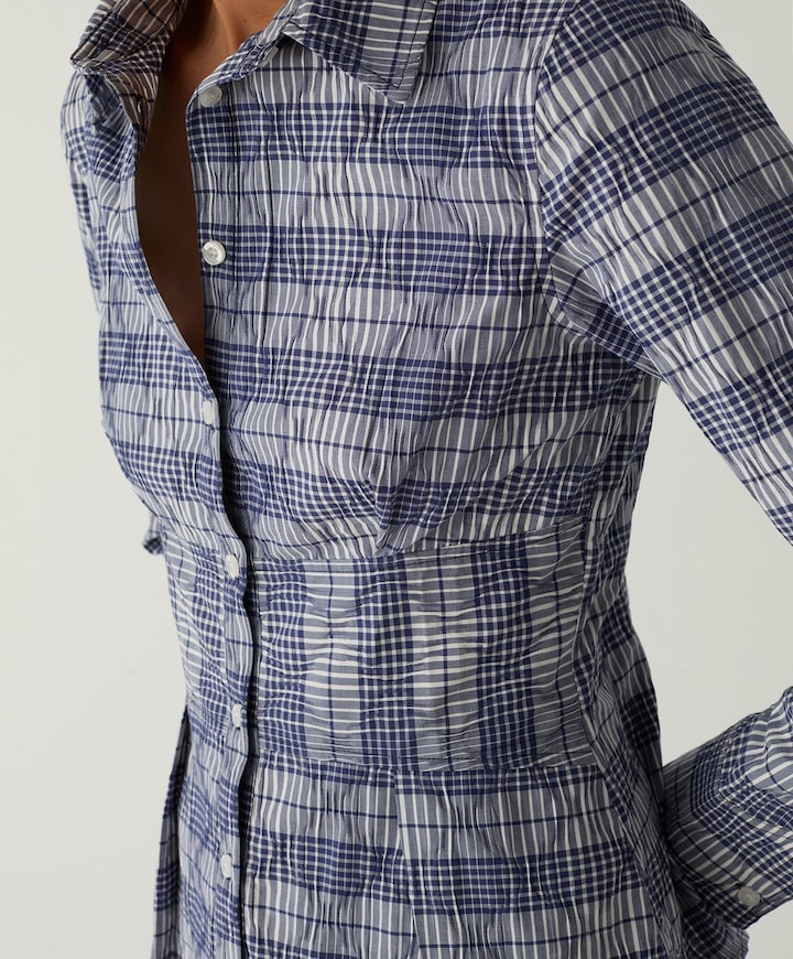 Dames blouse blauw