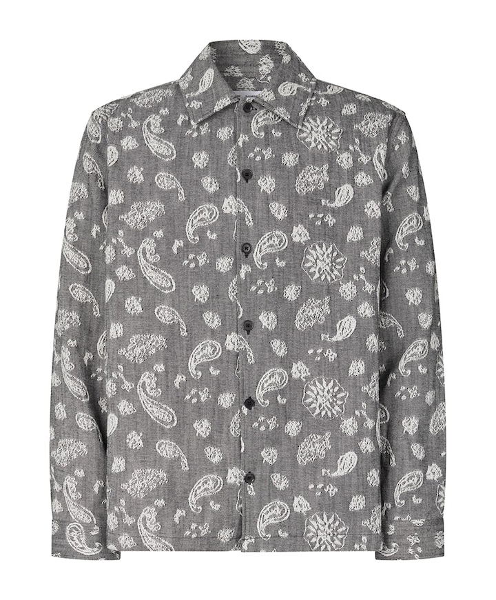 Heren overshirt grijs