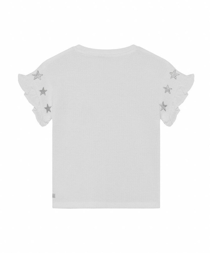 Meisjes t-shirt ecru