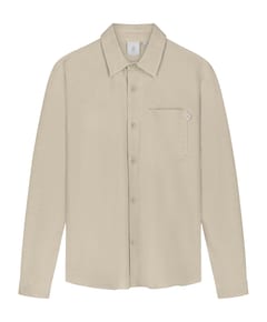 Heren overhemd lange mouw beige
