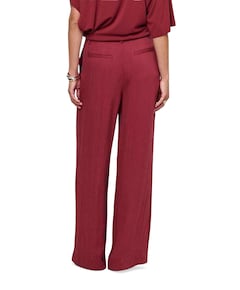 Kenila wide leg dames pantalon bordeaux