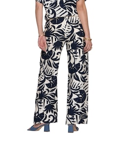 Naive flower dames broek blauw
