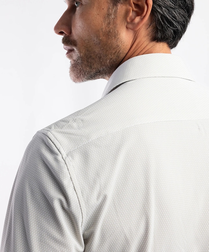 Heren overhemd lange mouw groen