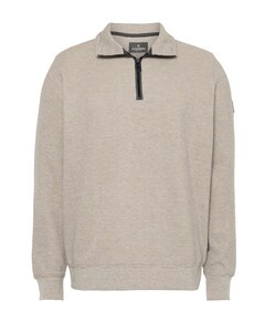 Heren trui met rits beige