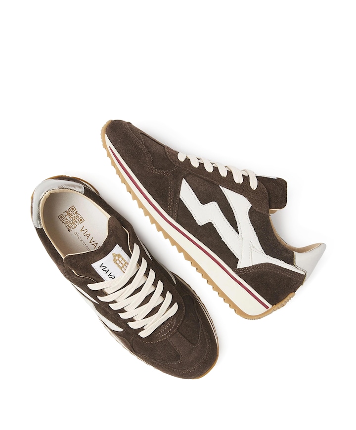 Mikki Alex dames sneakers bruin