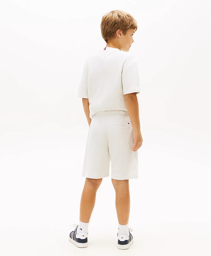 TH SCRIPT JERSEY TWILL jongens korte broek ecru