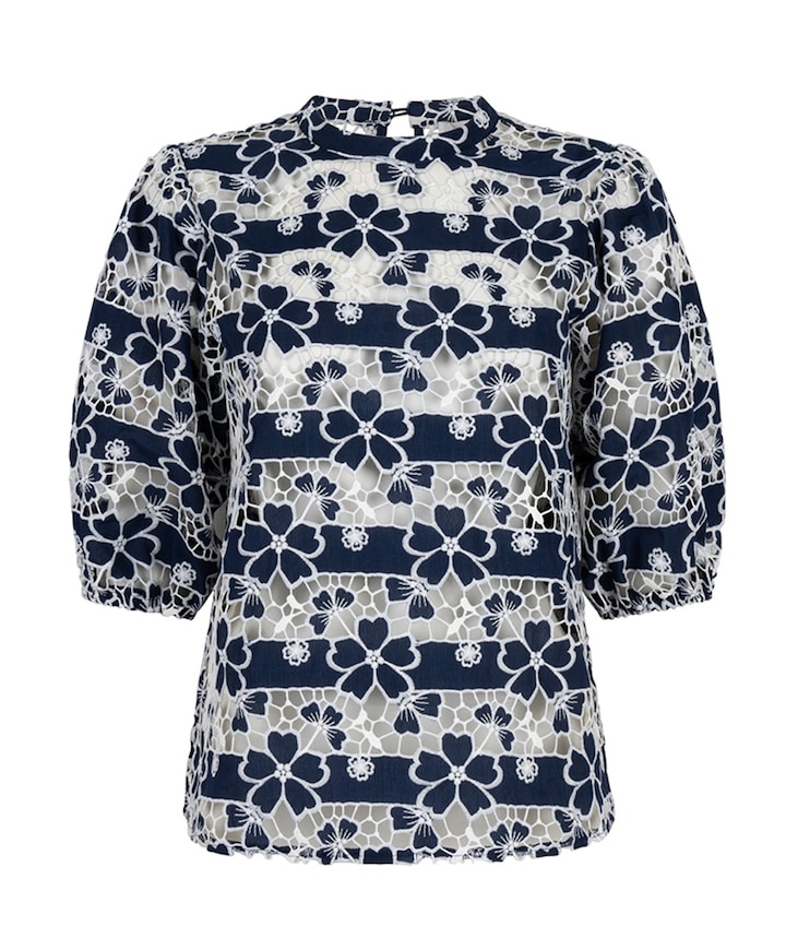 Dames blouse blauw