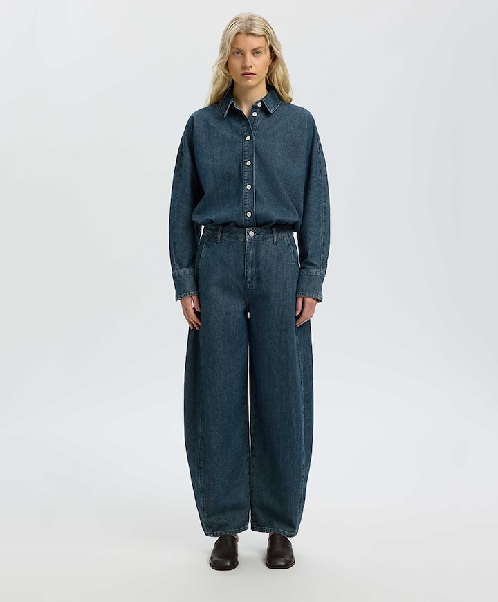 SLWBARREL RELAXED BELLA dames jeans blauw