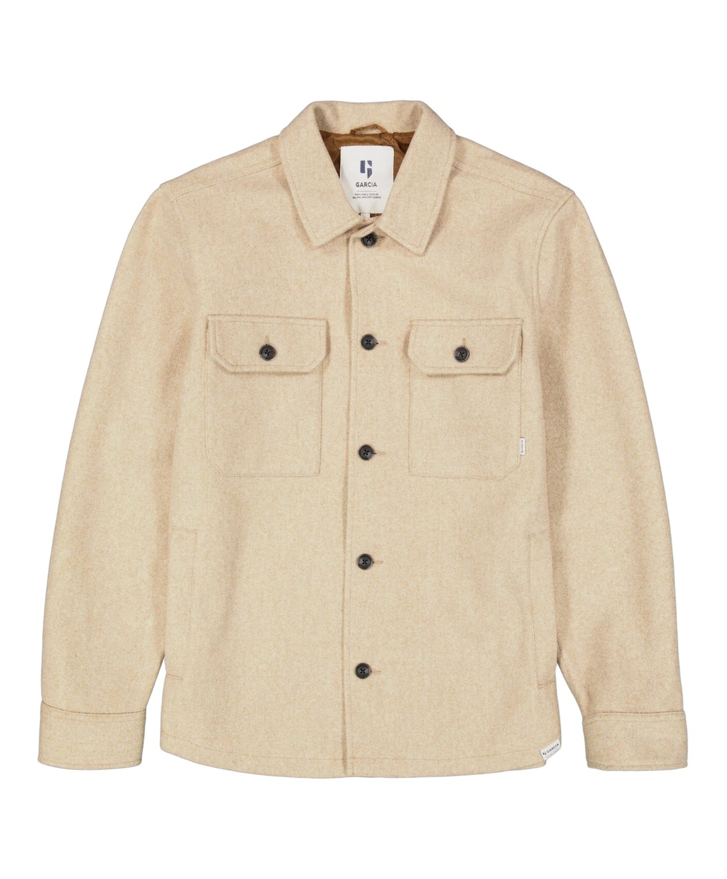 Heren overshirt beige