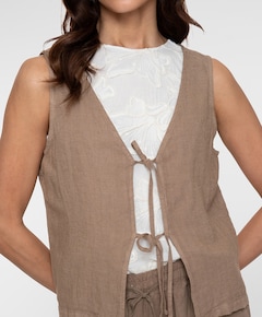 Dames vest bruin