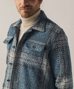 Heren overshirt blauw