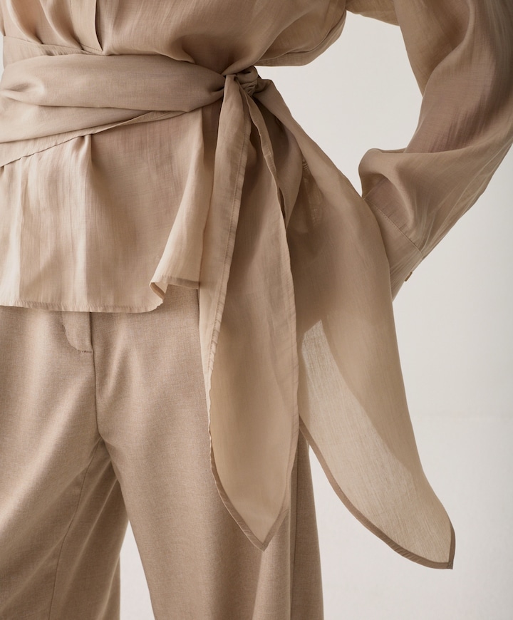 Dames blouse beige