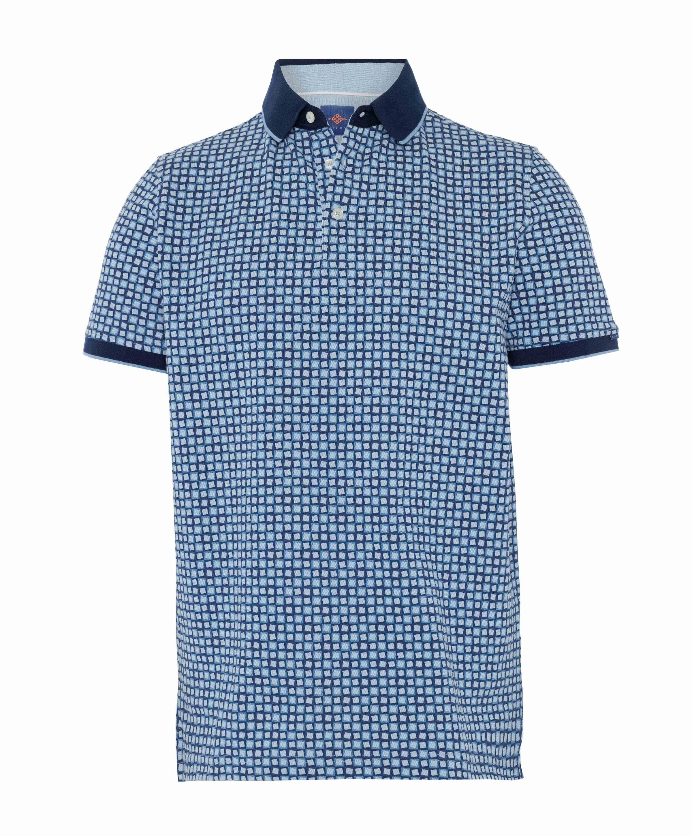 Heren polo blauw
