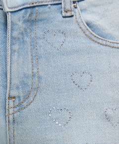 KOGJUICY REG RHS HEART WIDE LEG DNM meisjes jeans blauw