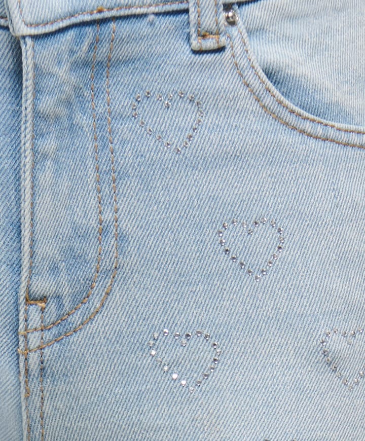 KOGJUICY REG RHS HEART WIDE LEG DNM meisjes jeans blauw