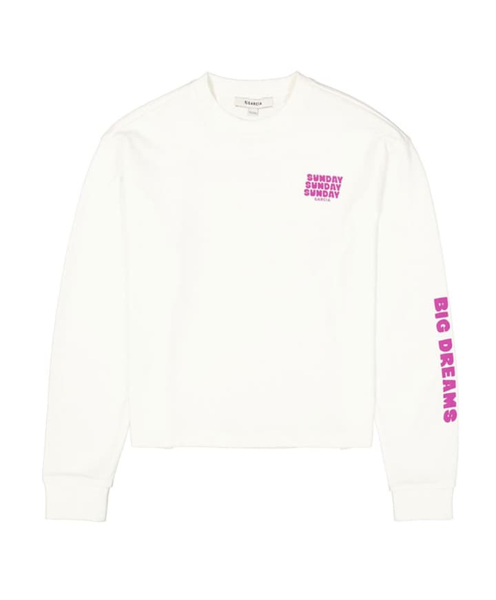 Meisjes longsleeve ecru