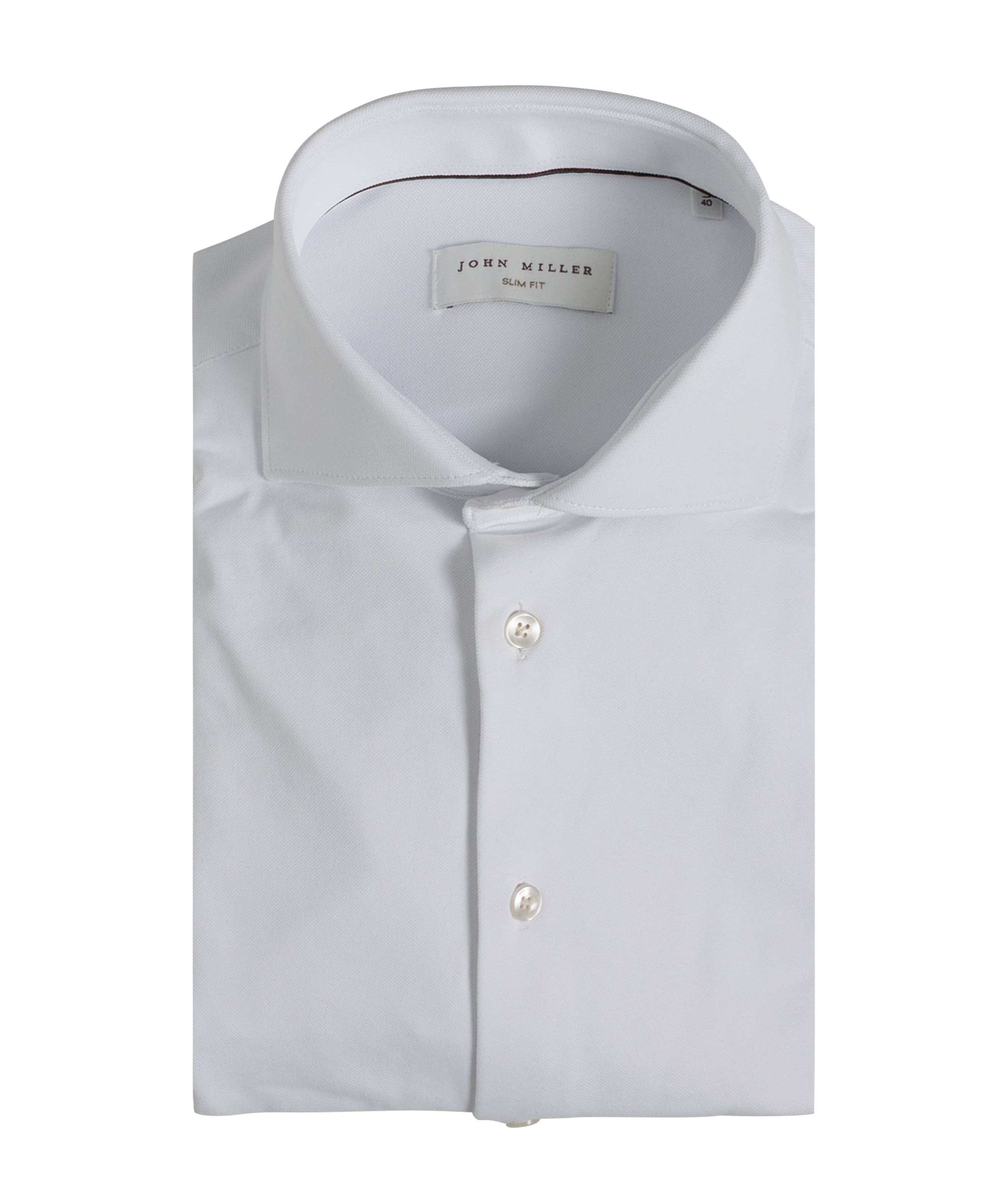 Heren overhemd lange mouw wit