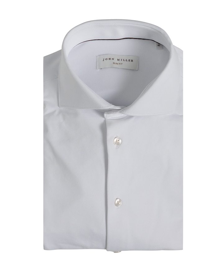 Heren overhemd lange mouw wit