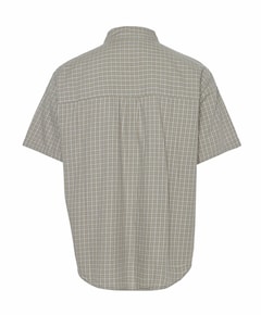 Heren overhemd korte mouw beige