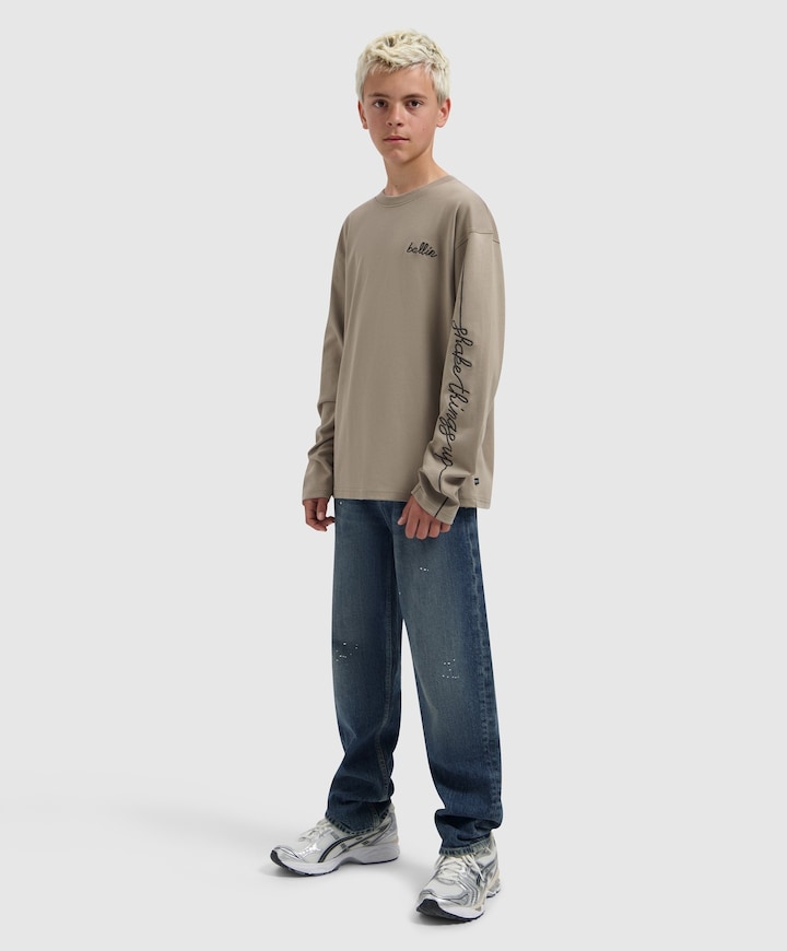 Jongens longsleeve beige
