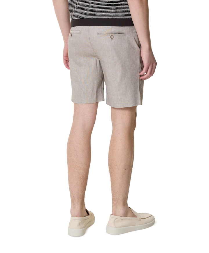 ALVINPL 769 WALNUT LINEN heren korte broek beige