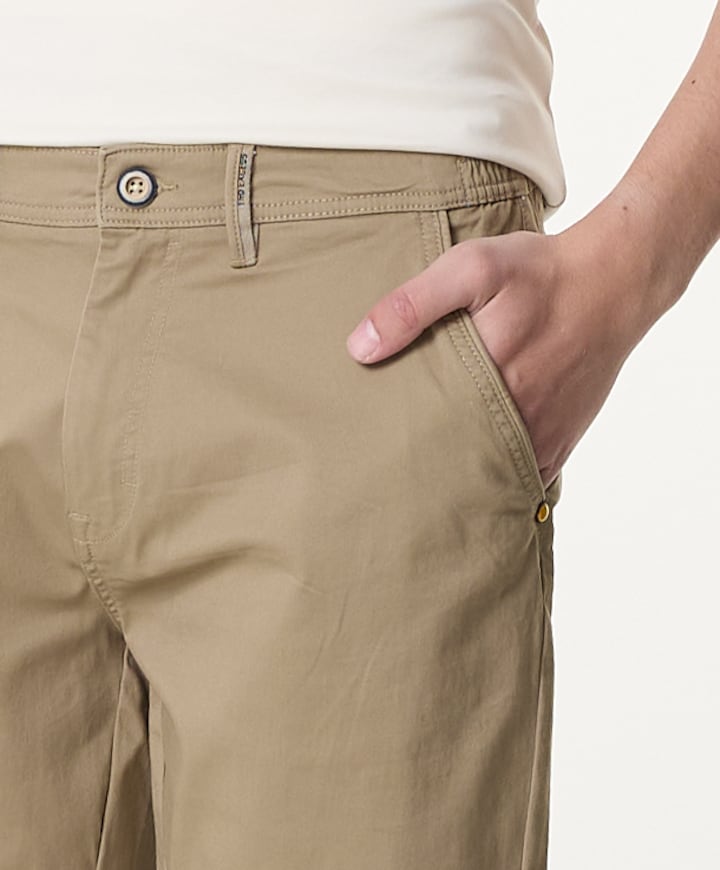 Shorts Chino Stretch heren korte broek beige