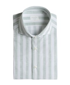 Heren overhemd lange mouw groen