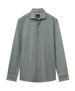 Heren overhemd lange mouw groen
