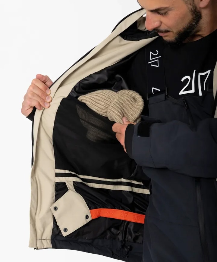 Heren ski-jas beige