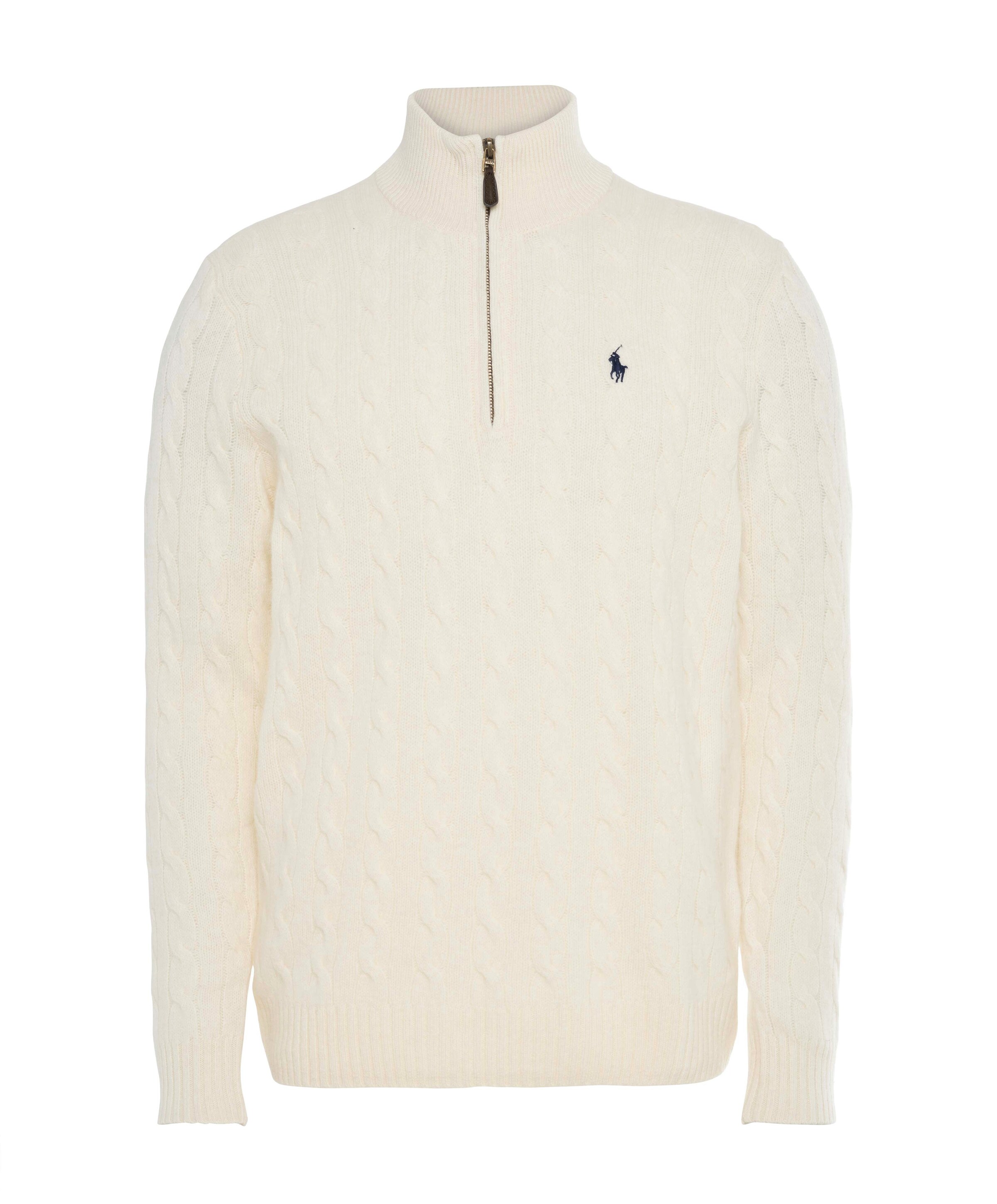 Trui met rits ecru