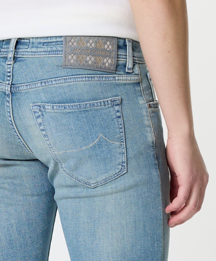 Nick Slim 5 Pocket heren jeans blauw