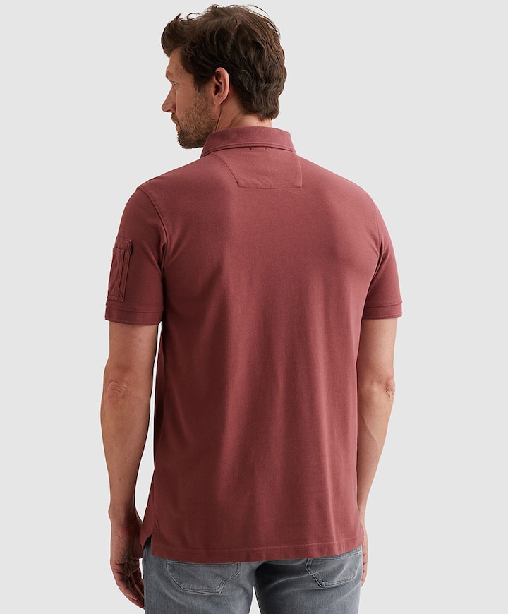 Heren polo bordeaux