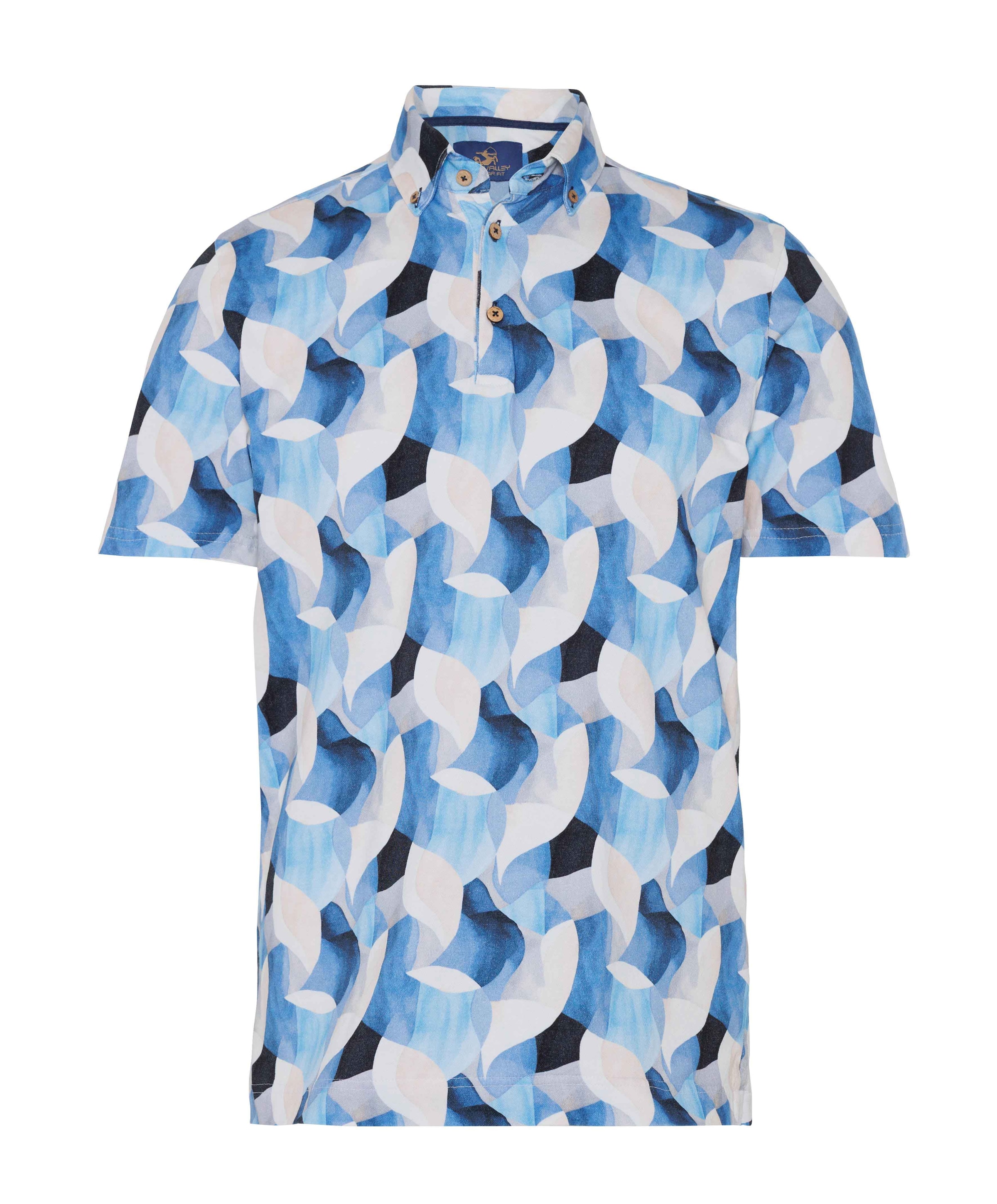 Heren polo blauw