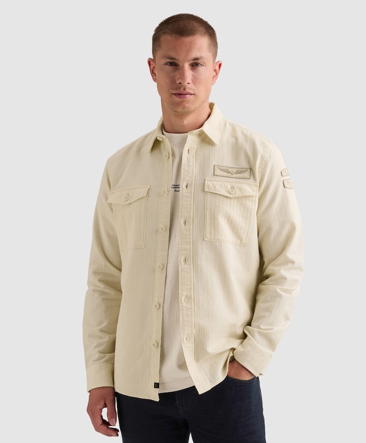 Heren overshirt ecru